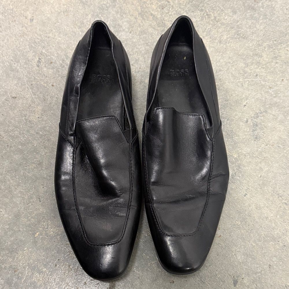 Hugo Boss Black Leather Loafers